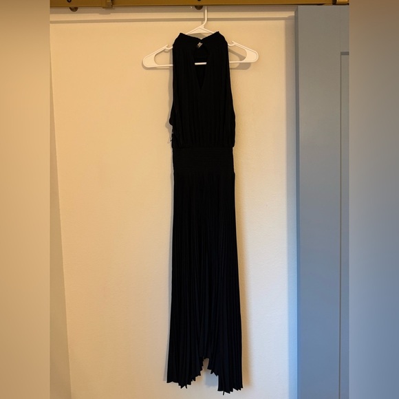 A.L.C. Renzo Black Pleated High Neck Dress - Picture 8 of 14